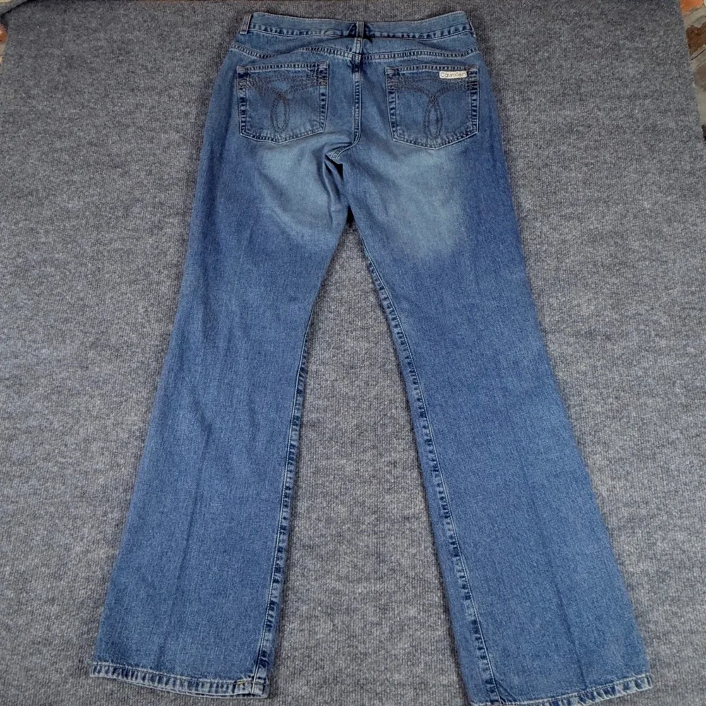 Y2K Calvin Klein Jeans Women Sz 11 Light Wash True Boot Cut Classic Denim Pants - Picture 3 of 10